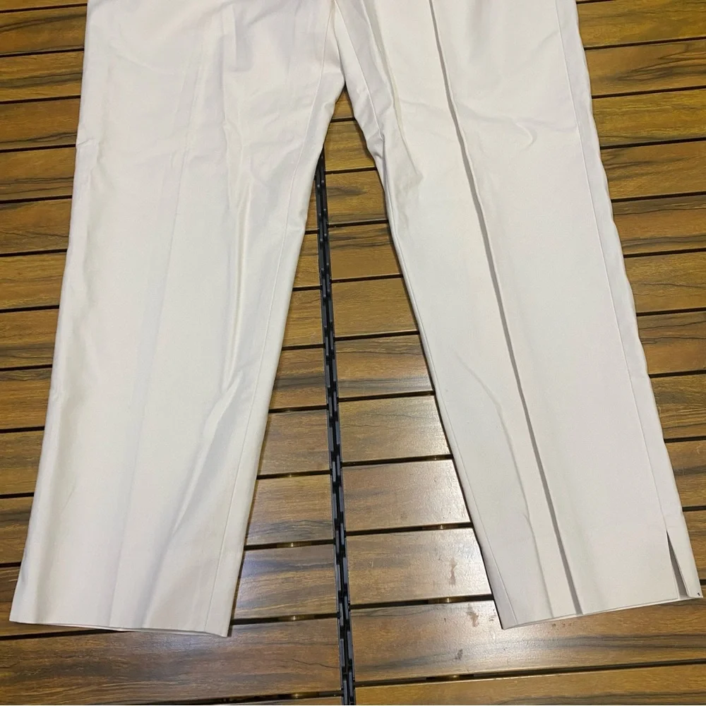 Lafayette 148 New York Women’s Cropped Bleecker Pants Size 10 Ivory Quiet Luxury